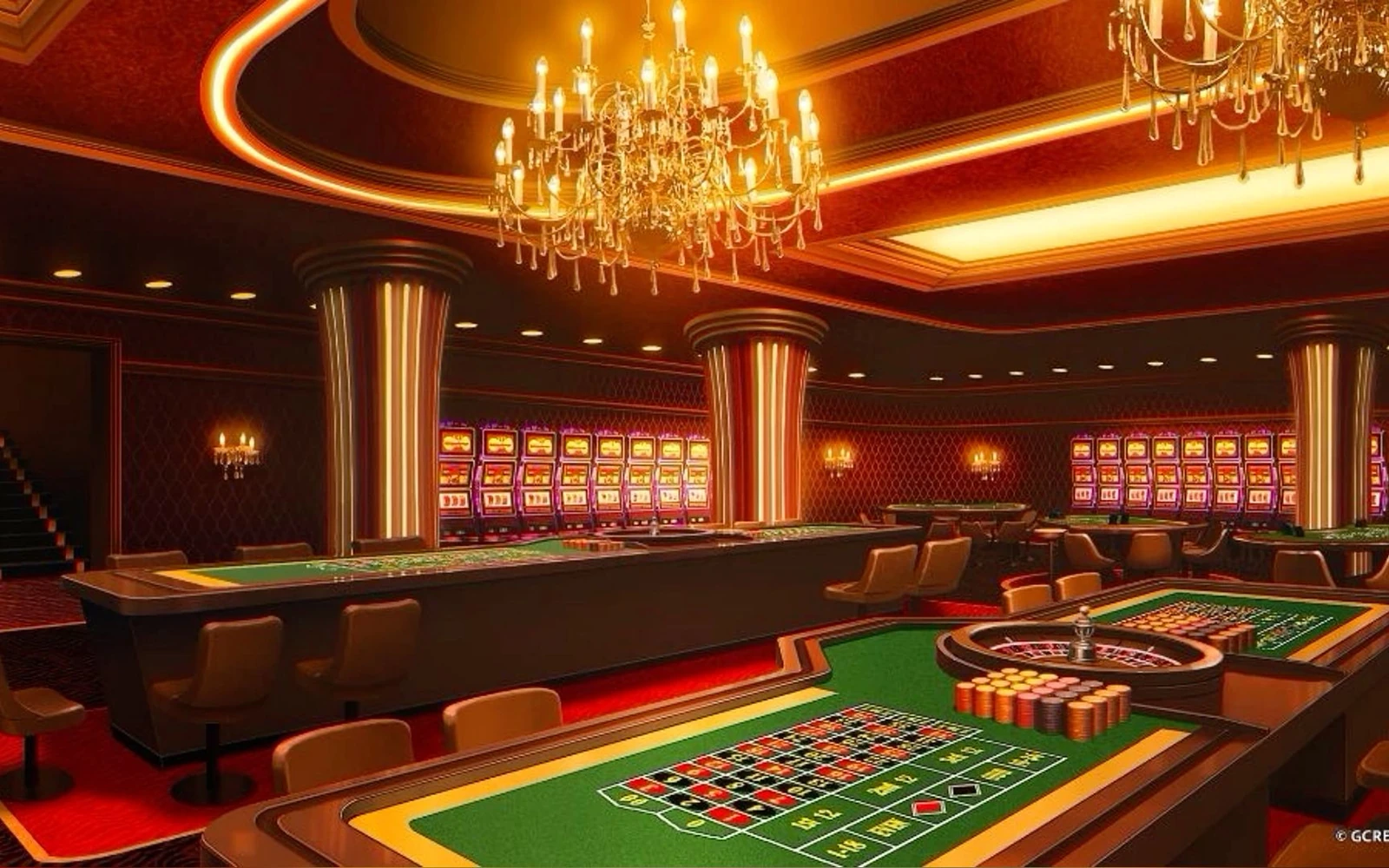 บรรยากาศเกมคาสิโนในล็อบบี้ w299
